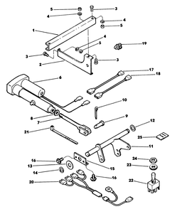 Electric Lift Kit Diagram and Parts List for 62542C (H00000001-H99999999)(1989) Lawn Boy Lawn Tractor